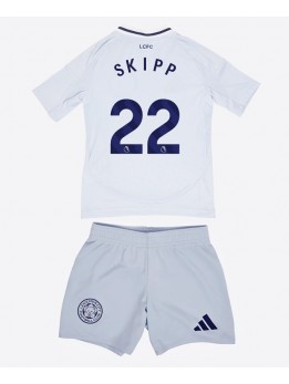 Leicester City Oliver Skipp #22 Ausweichtrikot für Kinder 2024-25 Kurzarm (+ Kurze Hosen)